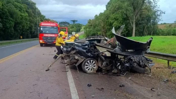 Motorista morre em grave acidente com caminhão na BR-116 em Papanduva, SC