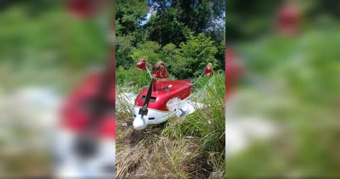 Avião monomotor realiza pouso de emergência em plantação no Oeste de Santa Catarina