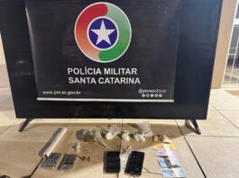 Suspeito de furto é preso pela Polícia Militar; drogas, munições e objetos furtados são apreendidos